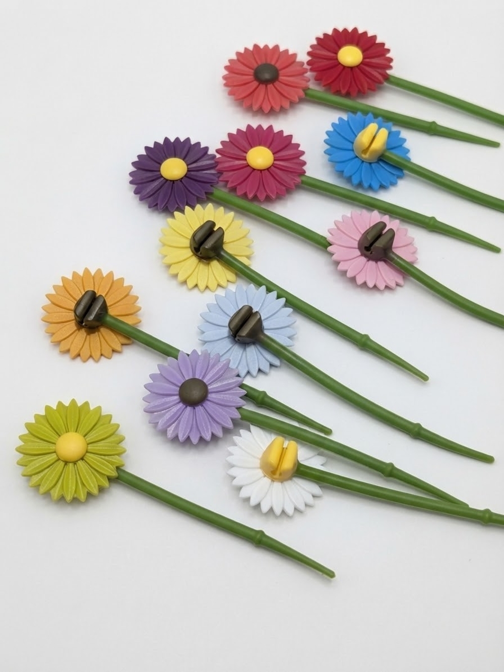Retro Floral Drink Markers / Glass Charms Set ~ Kitsch Barware Collection